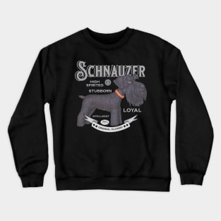 Black Schnauzer Standing Crewneck Sweatshirt